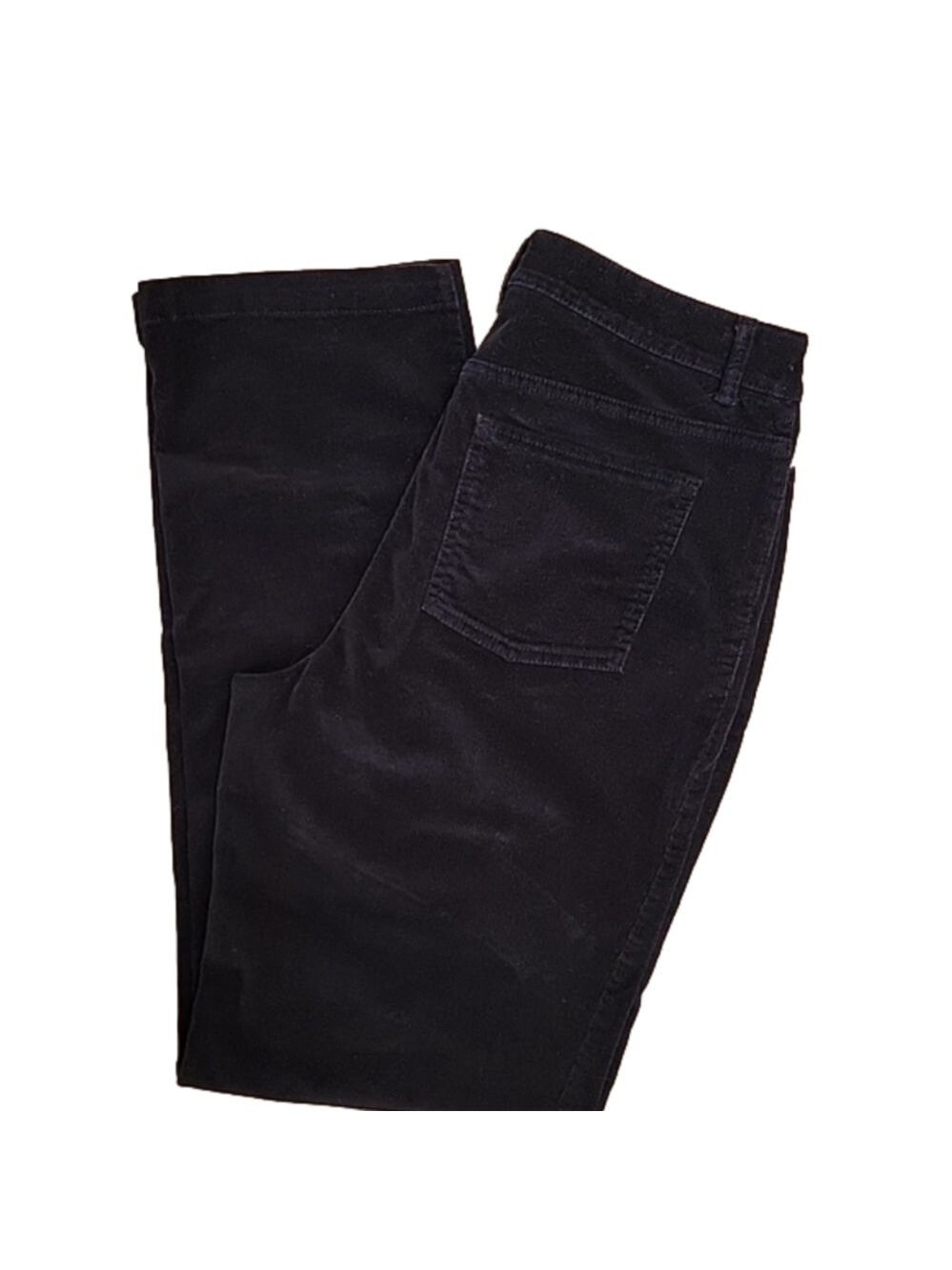 Croft & Barrow Black Fine Whale Stretch Corduroy Size 8 EUC